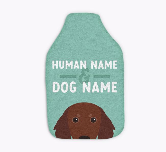 Human and Dog Names: Personalised {breedFullName} Hot Water Bottle